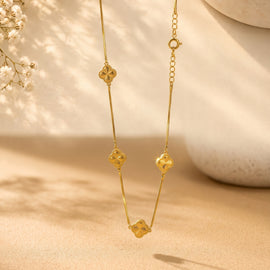 Gold Four Leaf Clover Necklace