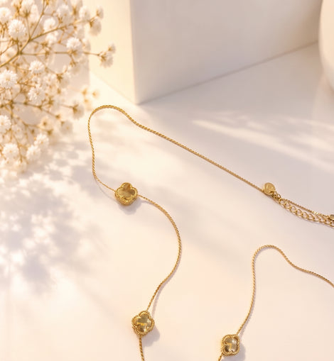 Gold Four Leaf Clover Necklace