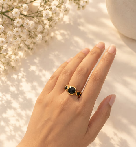 The Onyx Orbit Ring