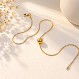 Gold Ball Pendant Necklace