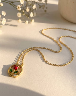 Tulip Flower Pendant Necklace