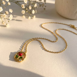 Tulip Flower Pendant Necklace