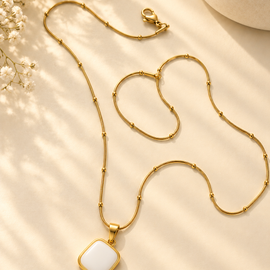 Black and White duo Pendant Necklace
